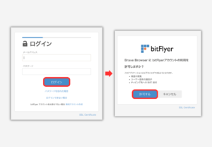 BraveブラウザとbitFlyerを連携する手順2