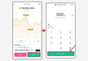 bitFlyer「販売所」でBTCを買う手順2